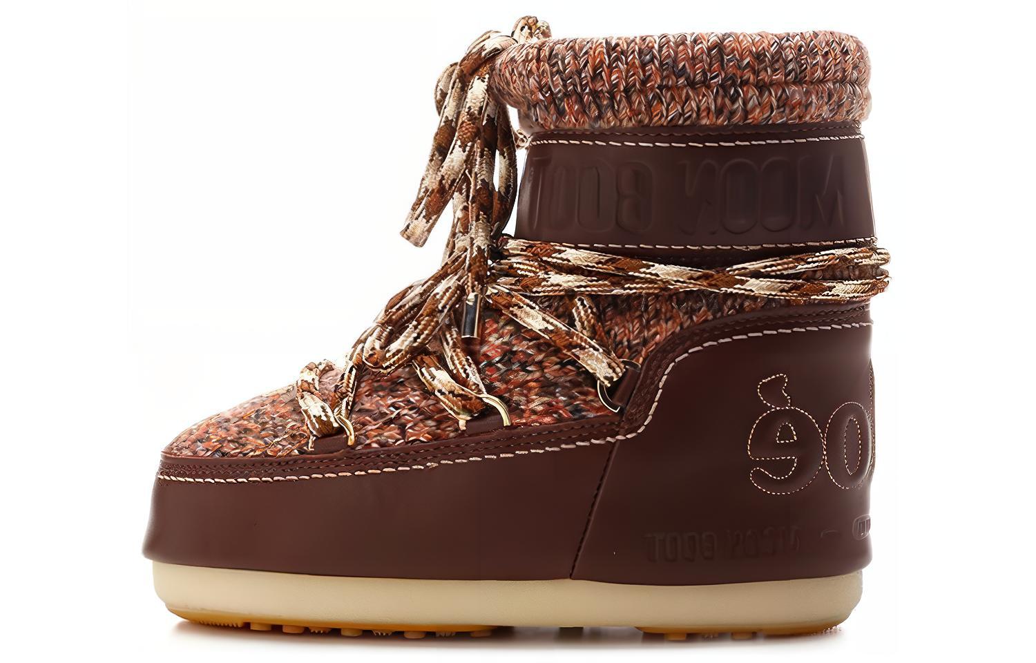 Buy (W) クロエ  レザーアンクルブーツ「ウォームラップ」深茶 CHC21W534W0-25N