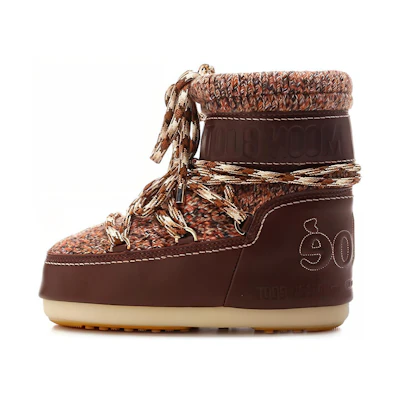 (W) Chloe Leather Ankle Boots 'Warm Wrap Deep Brown'