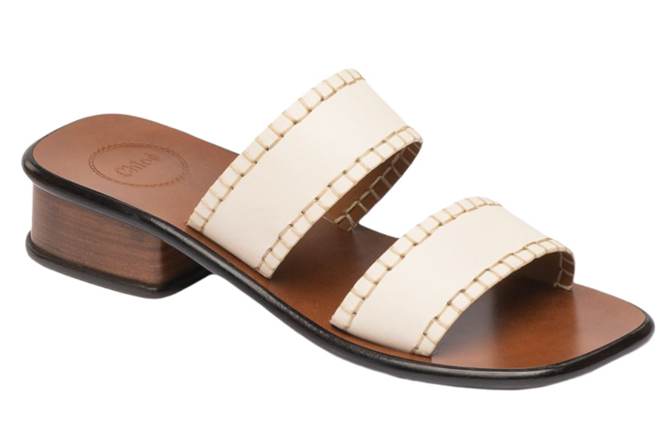 (W) Chloe Leather Beige 'Scripted Fashion Slide' 圖 3