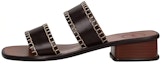Buy (W) Chloe Luncur Tumit Blok Kulit 'Fesyen Hitam' CHC22U648Z7226