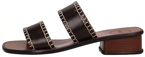 (Women) Chloe Leather Block Heel Slide 'Black Fashion' CHC22U648Z7226 (Women) Chloe Leather Block Heel Slide 'Black Fashion' CHC22U648Z7226