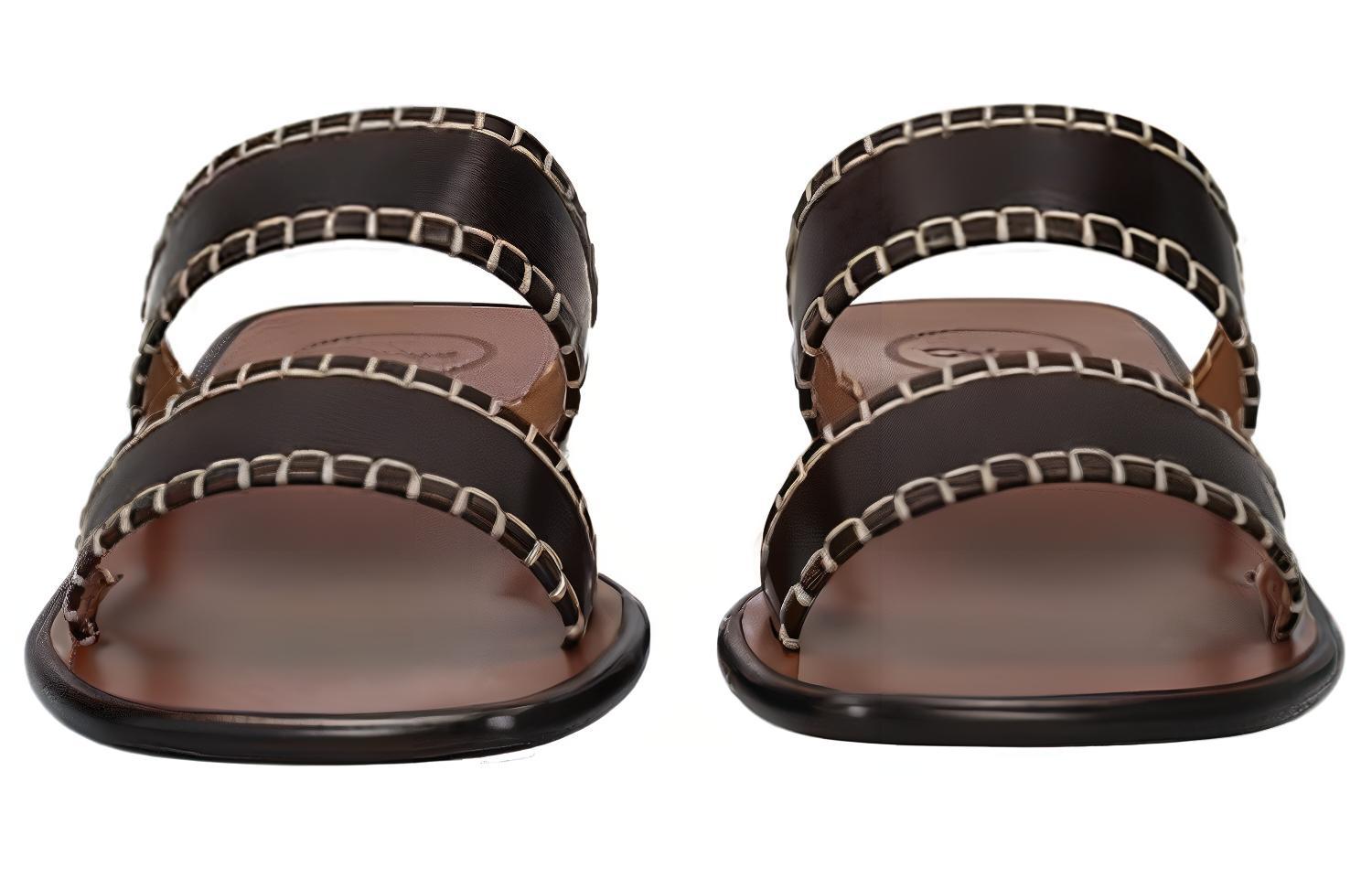 Lookbook (W) Chloe Sandalia de Tacón Bajo de Cuero 'Moda Negra' CHC22U648Z7226