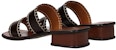 (W) Chloe Luncur Tumit Blok Kulit 'Fesyen Hitam' CHC22U648Z7226