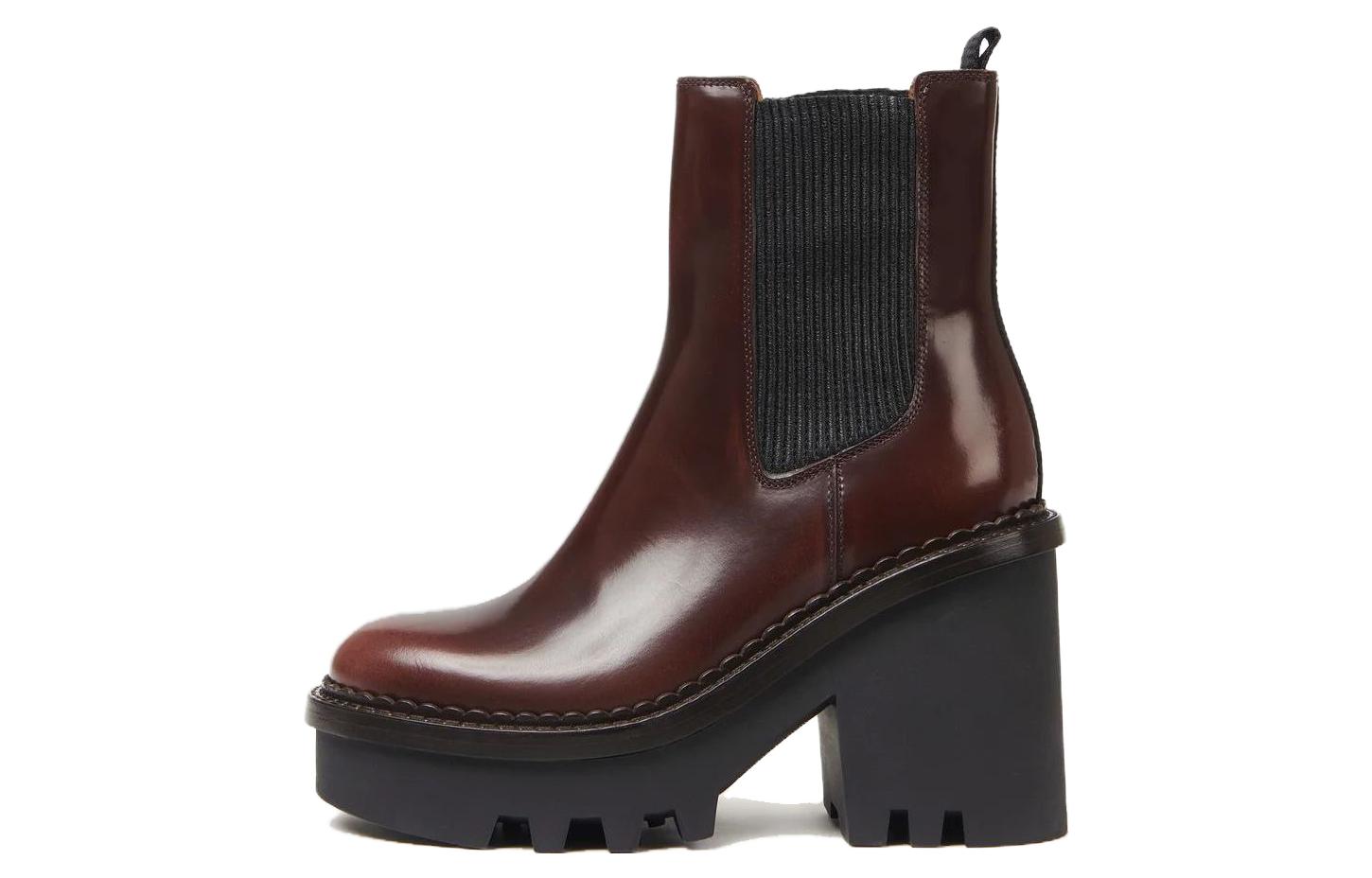 (W) Chloe Leather Brown 'Fashion CMFT Chelsea Boot'