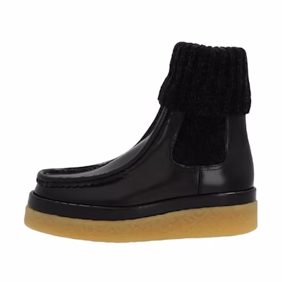 (W) Chloe Leather Chelsea Boot 'Black Fashion'