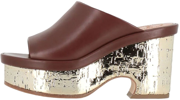 (Women) Chloe Leather Chunky Heel 'Fashion Mule Brown' CHC23U863D925L Buy (Women) Chloe Leather Chunky Heel 'Fashion Mule Brown' CHC23U863D925L