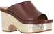 (W) Chloe Tumit Kasut Kulit 'Fashion Mule Coklat' CHC23U863D925L