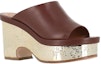 Order (W) Chloe Tumit Kasut Kulit 'Fashion Mule Coklat' CHC23U863D925L