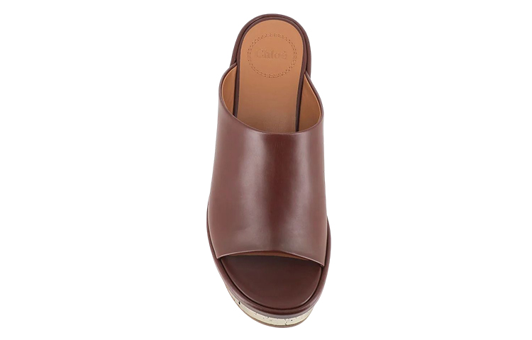 Lookbook (W) Chloe Leren Chunky Hak ''Fashion Mule Bruin'' CHC23U863D925L