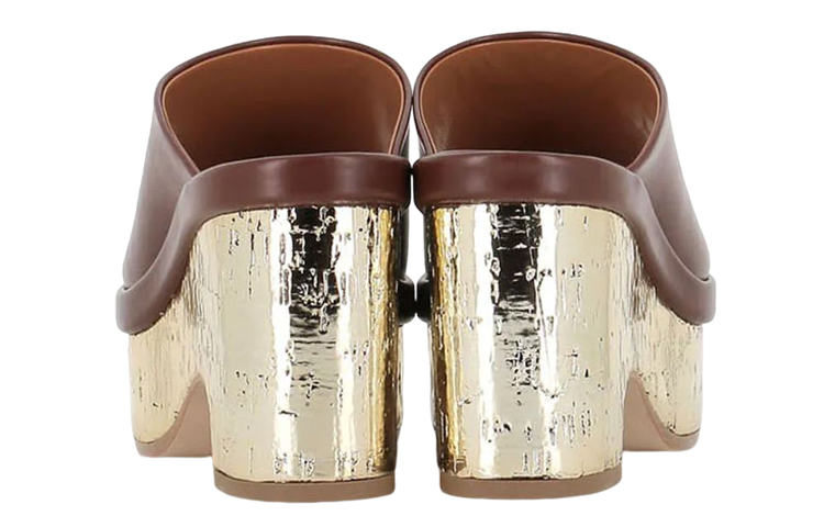 Purchase (W) Chloe Leren Chunky Hak ''Fashion Mule Bruin'' CHC23U863D925L