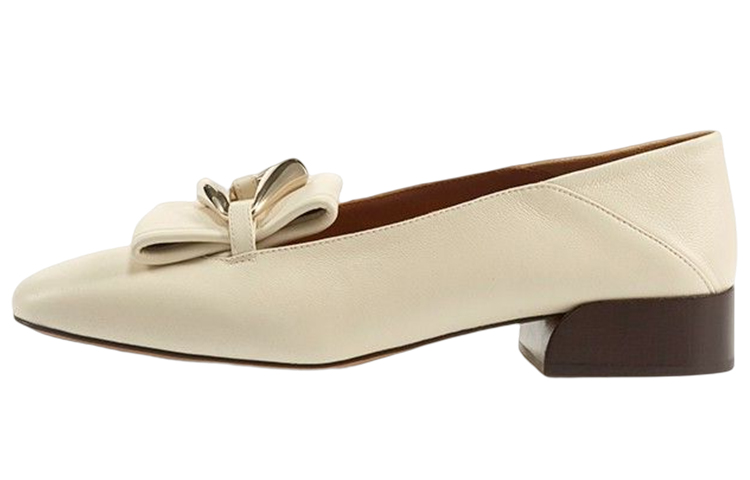 (Women) Chloe Leather Chunky Mid-Heel 'White Fashion' CHC21A47684121