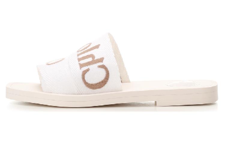(W) Chloe Leather CMFT Slide 'White'