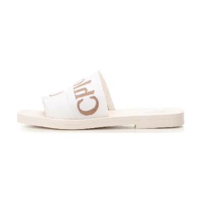 (W) Chloe Leather CMFT Slide 'White'