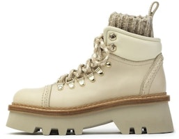 (Women) Chloe Leather Lace-Up Ankle Boots 'Beige' CHC23S748BI00L (Women) Chloe Leather Lace-Up Ankle Boots 'Beige' CHC23S748BI00L