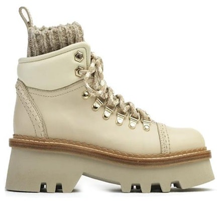 (Women) Chloe Leather Lace-Up Ankle Boots 'Beige' CHC23S748BI00L Order (Women) Chloe Leather Lace-Up Ankle Boots 'Beige' CHC23S748BI00L