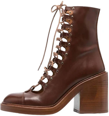 (W) Chloe 皮革系带踝靴 '深棕色' CHC22S559L025N Buy (W) Chloe 皮革系带踝靴 '深棕色' CHC22S559L025N