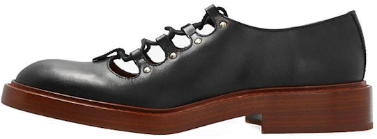(Women) Chloe Leather Lace-Up Low Top 'Black' CHC22S563L0001 (Women) Chloe Leather Lace-Up Low Top 'Black' CHC22S563L0001