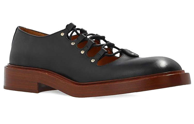 Order (Women) Chloe Leather Lace-Up Low Top 'Black' CHC22S563L0001