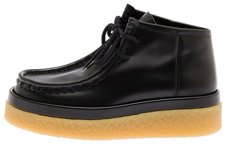 (Women) Chloe Leather Lace-Up Platform Ankle Boots 'Black' CHC22A66706001