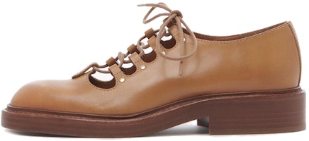 (Women) Chloe Leather Lace-Up Round Toe 'Orange Brown' CHC22S563L0210 (Women) Chloe Leather Lace-Up Round Toe 'Orange Brown' CHC22S563L0210