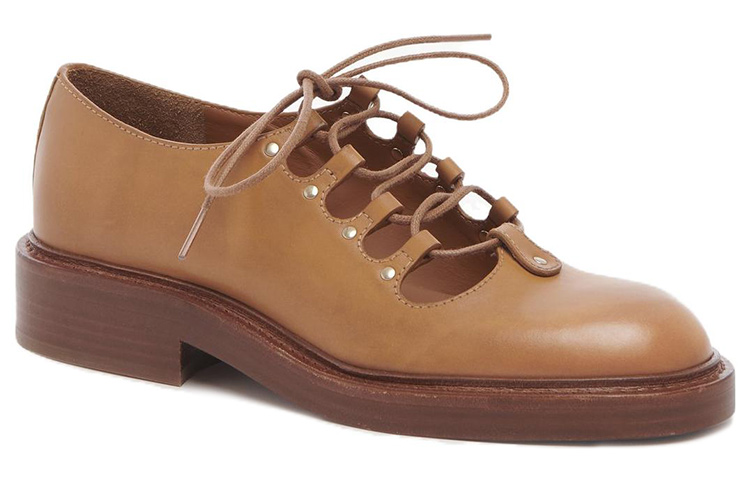 Order (W) クロエ レザー レースアップ ラウンドトゥ オレンジブラウン CHC22S563L0210