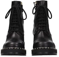 Shop (Women) Chloe Leather Lace-Up Short Boots 'Black' CHC22W718W4001