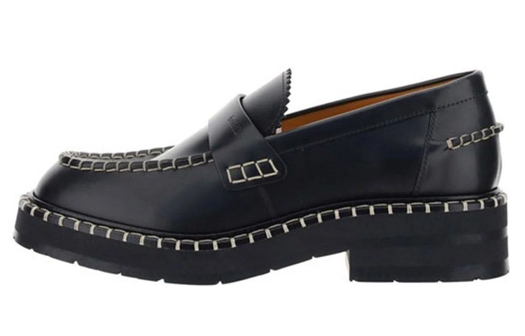 (W) Chloe Leather Loafer 'Black Fashion'