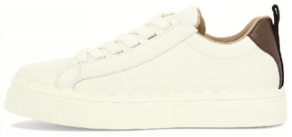 (Women) Chloe Leather Low-Top Lace-Up 'White Brown' C23A108EU90U (Women) Chloe Leather Low-Top Lace-Up 'White Brown' C23A108EU90U