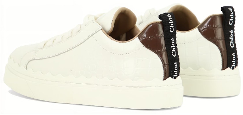 (Women) Chloe Leather Low-Top Lace-Up 'White Brown' C23A108EU90U Shop (Women) Chloe Leather Low-Top Lace-Up 'White Brown' C23A108EU90U
