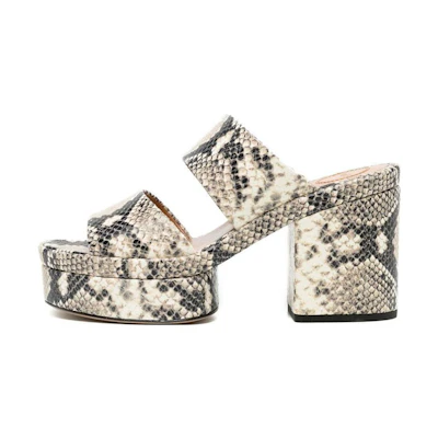 (W) Chloe Leather Mule Heels 'Tan'