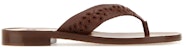 (W) Sandal Chloe Kulit Berperinci Tembus 'Coklat Fesyen' CHC23U848DW645