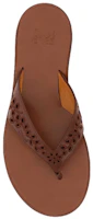 Shop (Women) Chloe Leather Perforated Detail Slide Sandals 'Fashion Brown' CHC23U848DW645