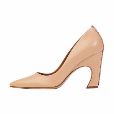 (W) Chloe Leather Pumps 'Simple Elegance - Crisp Beige'
