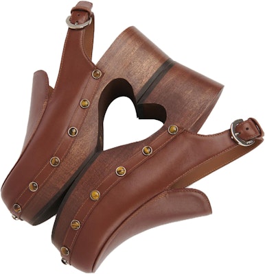 (W) 끌로에 가죽 버클 브라운 블록힐 (Chloe Leather Buckle Brown Block Heel - shortened) CHC23S774B8244 Lookbook (W) 끌로에 가죽 버클 브라운 블록힐 (Chloe Leather Buckle Brown Block Heel - shortened) CHC23S774B8244