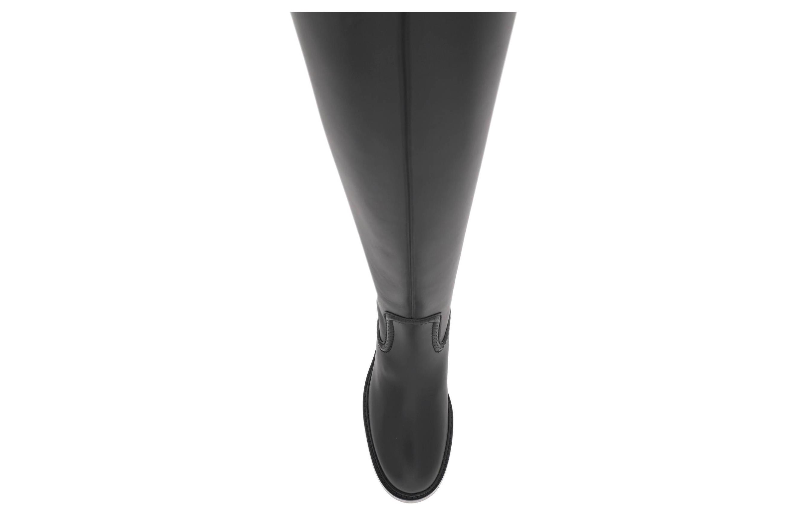 (W) Chloe Leather Round Toe High-Top Boots 'Black' 圖 4