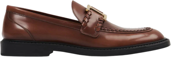 (Women) Chloe Leather Round Toe Loafers 'Brown' CHC23A911EY25M (Women) Chloe Leather Round Toe Loafers 'Brown' CHC23A911EY25M