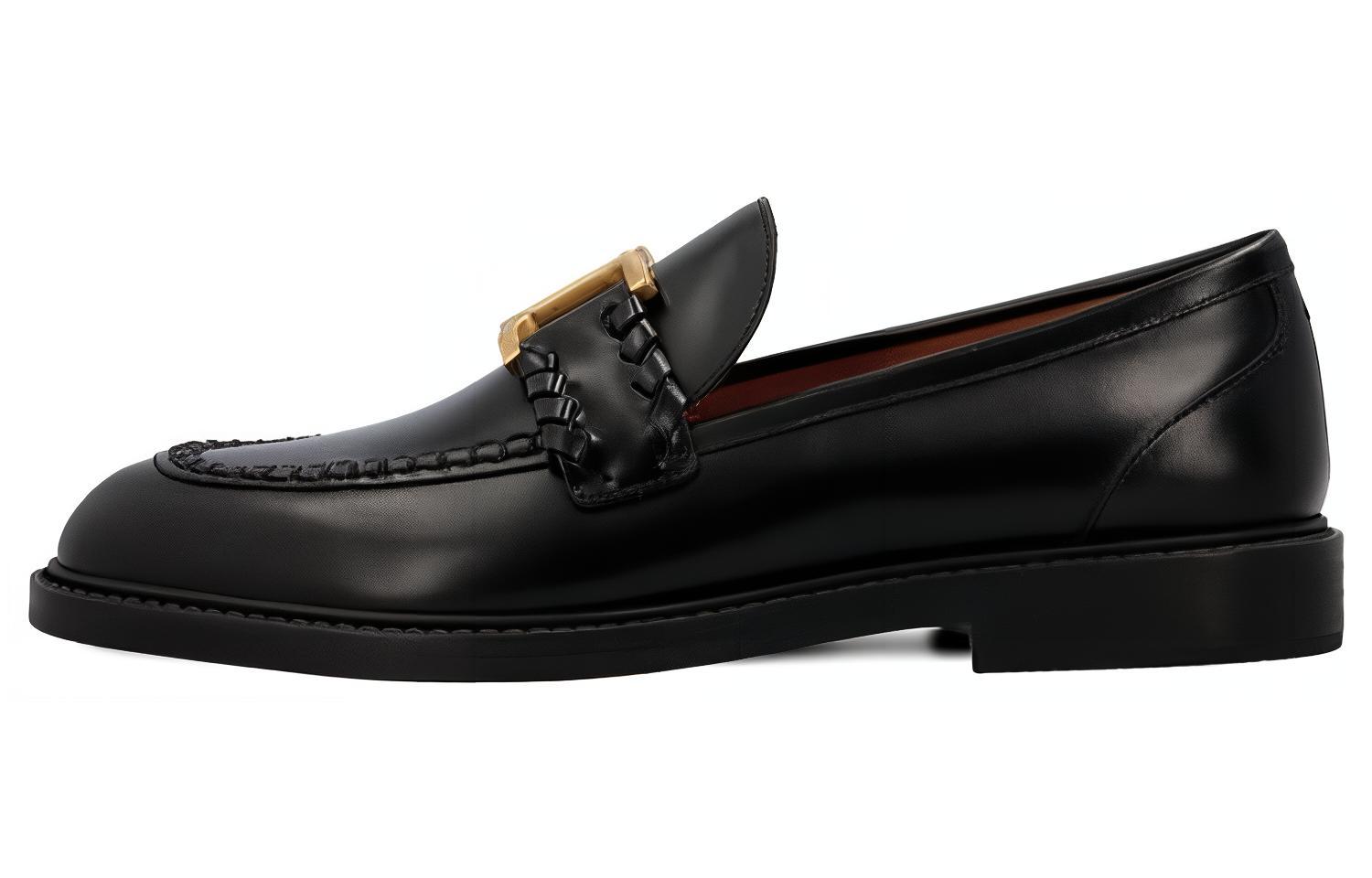 (Women) Chloe Leather Round Toe Slip-On 'Black' CHC23A911EY001