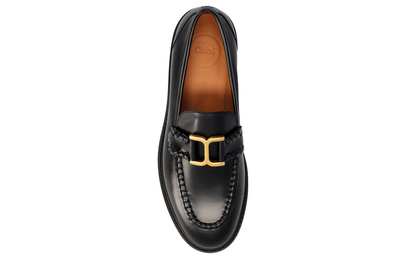 (W) Chloe Leather Round Toe Slip-On 'Black' 圖 3
