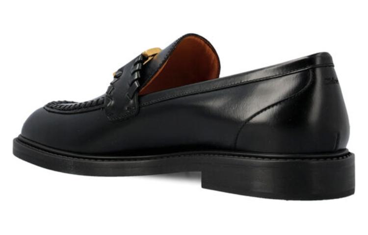 (W) Chloe Leather Round Toe Slip-On 'Black' 圖 4