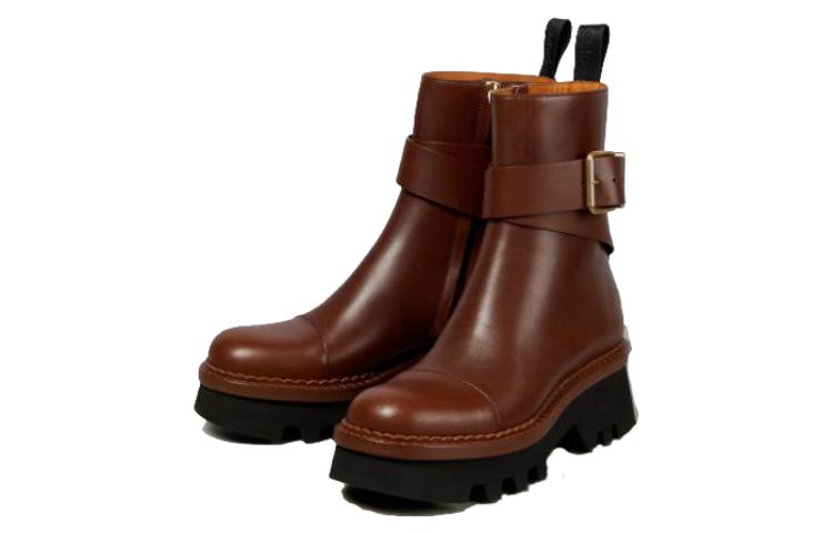 (W) Chloé Owena Ankle Boots 'Brown' 圖 3