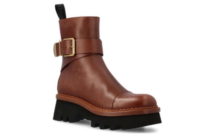 (W) Chloé Owena Ankle Boots 'Brown' 圖 5