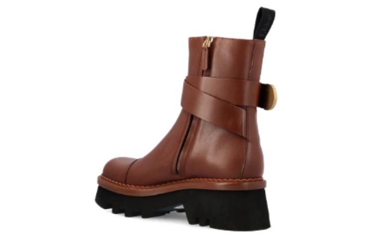 (W) Chloé Owena Ankle Boots 'Brown' 圖 6