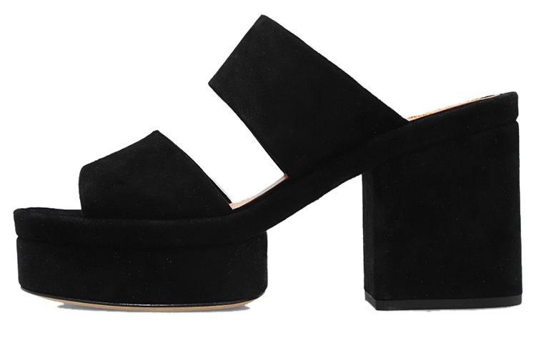 (Women) Chloe Leather Slip-On Chunky Heel 'Fashion Mule Black' CHC23S784CJ001