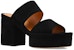 (W) Chloe Kasut Tumit Runcing 'Fashion Mule Hitam' Kulit Slip-On CHC23S784CJ001