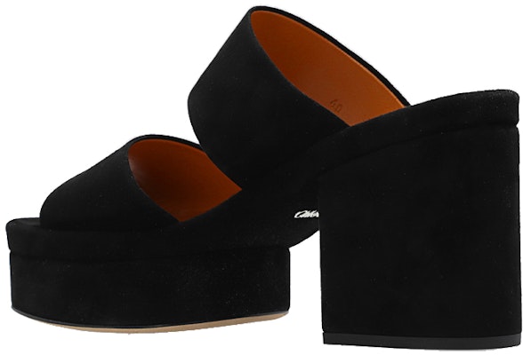 (Women) Chloe Leather Slip-On Chunky Heel 'Fashion Mule Black' CHC23S784CJ001 Shop (Women) Chloe Leather Slip-On Chunky Heel 'Fashion Mule Black' CHC23S784CJ001