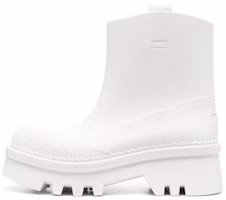 (Women) Chloe Leather Slip-On Bootie 'White' C23A904FP101 (Women) Chloe Leather Slip-On Bootie 'White' C23A904FP101