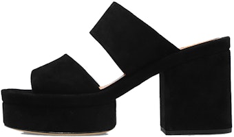 (Women) Chloe Leather Slip-On Chunky Heel 'Fashion Mule Black' CHC23S784CJ001 (Women) Chloe Leather Slip-On Chunky Heel 'Fashion Mule Black' CHC23S784CJ001