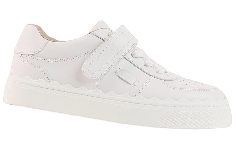 (W) Chloe Leather Velcro Fashion Sneaker 'White' 圖 2