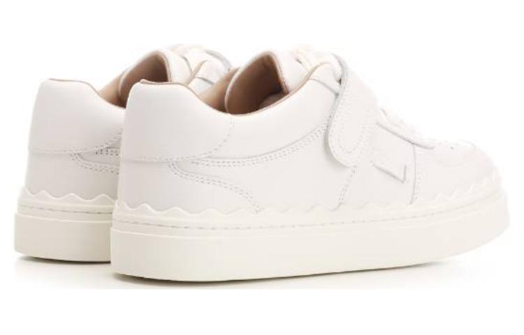 (W) Chloe Leather Velcro Fashion Sneaker 'White' 圖 4