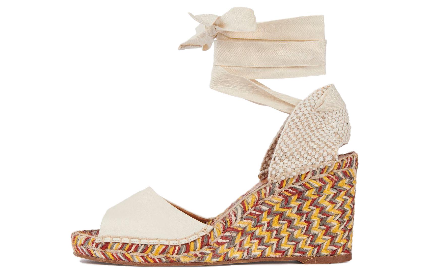 (Women) Chloe Leather Wedge Sandal 'White Fashion' CHC23U836DM122